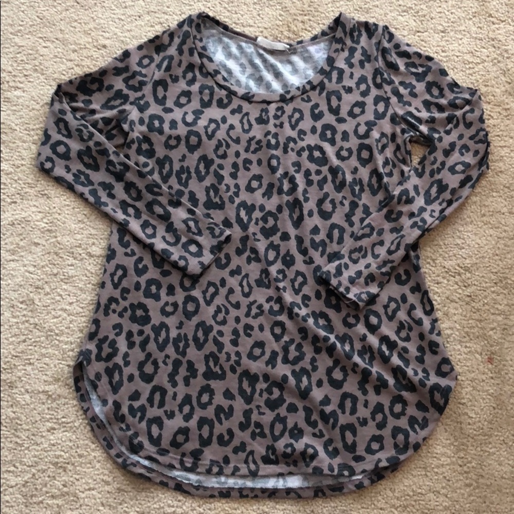 Small Leopard Long-Sleeve Top
